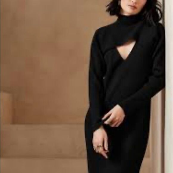 Banana Republic Convertible Sweater Black L NWT IN PACKAGING - Picture 2 of 7